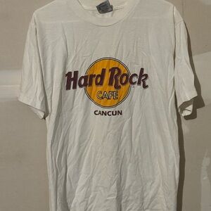 Hard Rock Cafe Cream Tee with Bold Logo